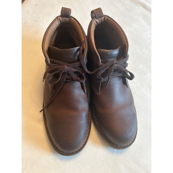 Men's Rockport Works Prestige Point Chukka Steel Toe Boots Beeswax Brown 11M - Picture 5 of 16